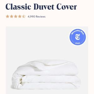 BRAND NEW Classic Duvet Cover Queen White & FREE 2 white standard pillowcase